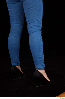 Rania black high heels blue jeans calf casual dressed 0006.jpg